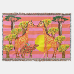Giraffe vrienden Throw Blanket Deken