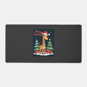 Giraffe vrolijk kerstboom verlichting Kerstman Gir Bureaumat