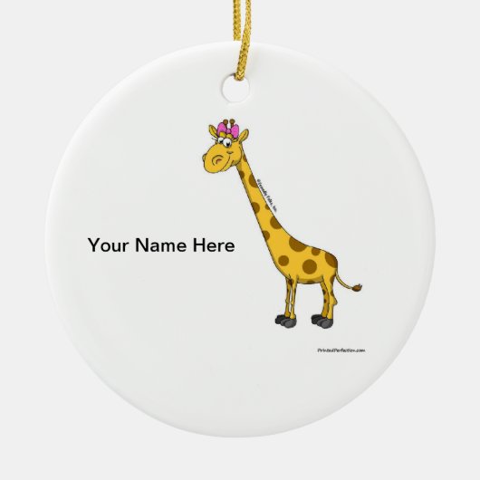 GIRAFFE - VROUW KERAMISCH ORNAMENT (Voorkant)