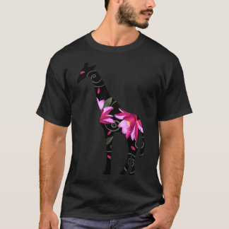 Giraffe vrouw met bloemen Essential T-Shirt