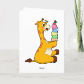 Giraffe Wafel ijs Kaart (Achterkant)