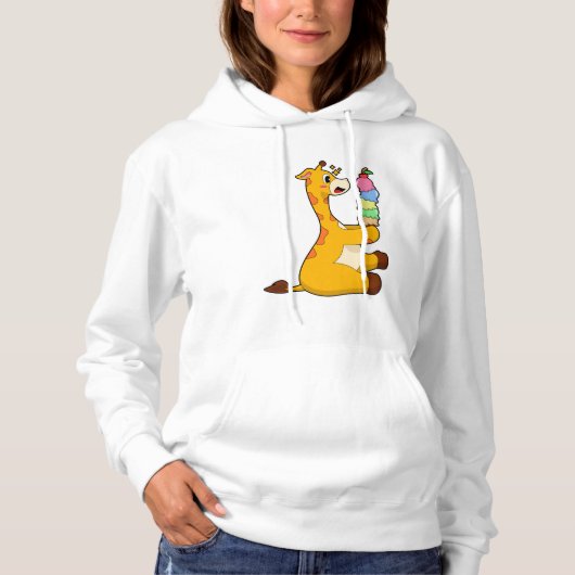 Giraffe Waffle-ijs Hoodie (Voorkant)