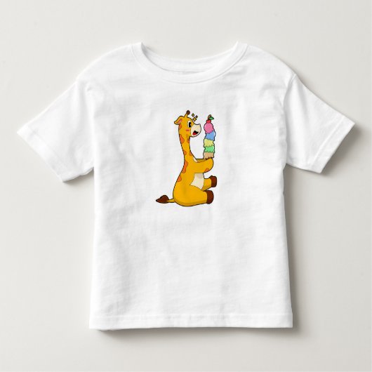Giraffe Waffle-ijs Kinder Shirts (Voorkant)