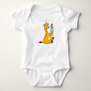 Giraffe Waffle-ijs Romper