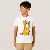 Giraffe Waffle-ijs T-shirt (Voorkant volledig)