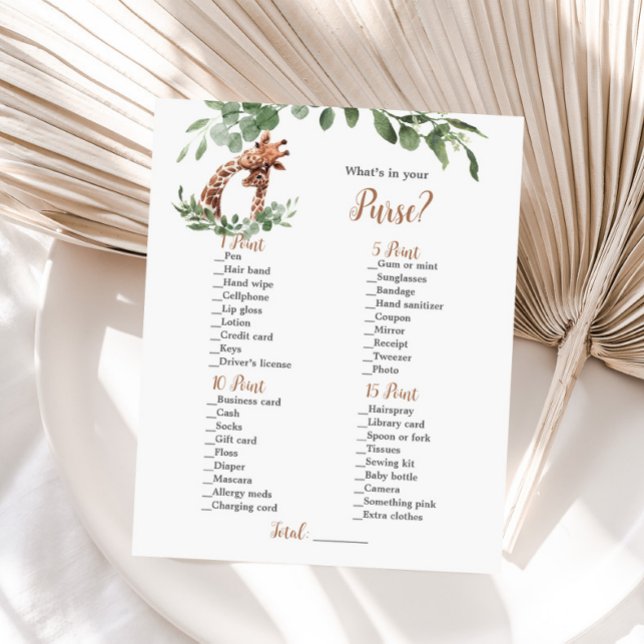 Giraffe Wat zit er in je handtas? (Creator heeft geüpload)