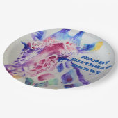 Giraffe Waterverf jongen Birthday Party Paper Bord (Gekanteld)
