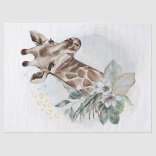 Giraffe Waterverf Portret Tissuepapier