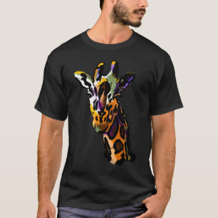 Giraffe Waterverf Schilderen T-shirt