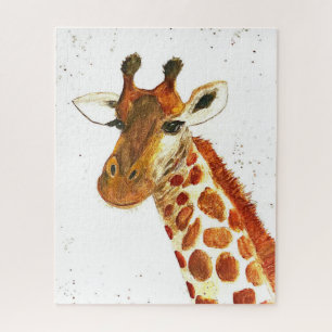 Giraffe waterverven Safari African Oerwoud J Legpuzzel