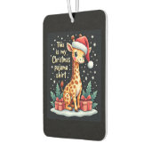 Giraffe Wearing Santa Hat Matching Christmas Pajam Luchtverfrisser (Links)