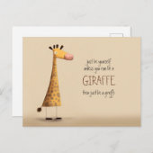 Giraffe - Wees jezelf Briefkaart (Voorkant / Achterkant)