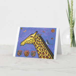 Giraffe Wenskaart Feestdagen Kaart