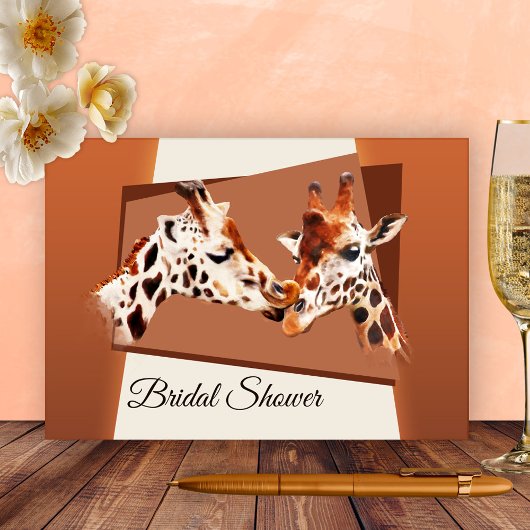 Giraffe Whimsical Invitation de la douche nuptiale
