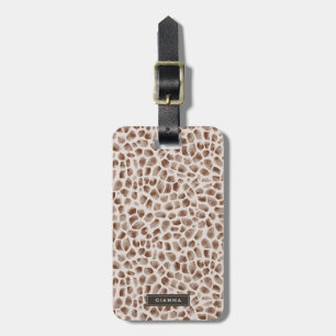Giraffe Wild Animal Skin Pattern Bagagelabel
