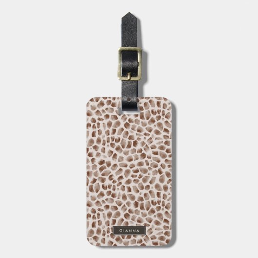 Giraffe Wild Animal Skin Pattern Bagagelabel (Voorkant verticaal)