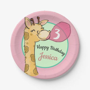 Giraffe Wild Birthday Party Bord