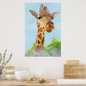 Giraffe wild fantastisch dier poster (Keuken)
