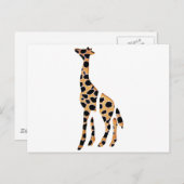 Giraffe Wild Mash Up Briefkaart (Voorkant / Achterkant)
