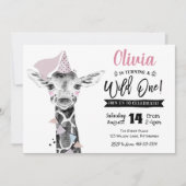Giraffe Wild One | Invitation d'anniversaire pour  (Devant)