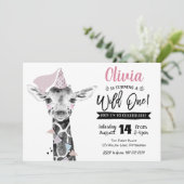 Giraffe Wild One | Invitation d'anniversaire pour  (Debout devant)