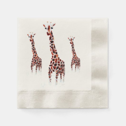 Giraffe Wilde Dier Wildlife Servet (Voorkant)