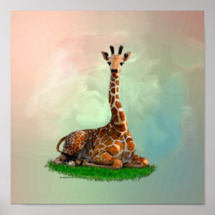 Giraffe Wilde dieren Poster