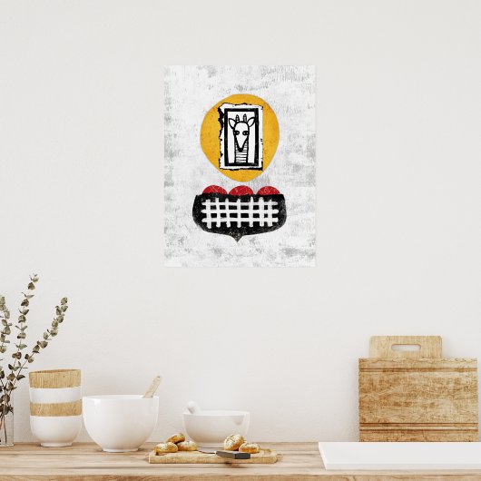 Giraffe Will Si Vous Voulez Poster Wall Art (Cuisine)