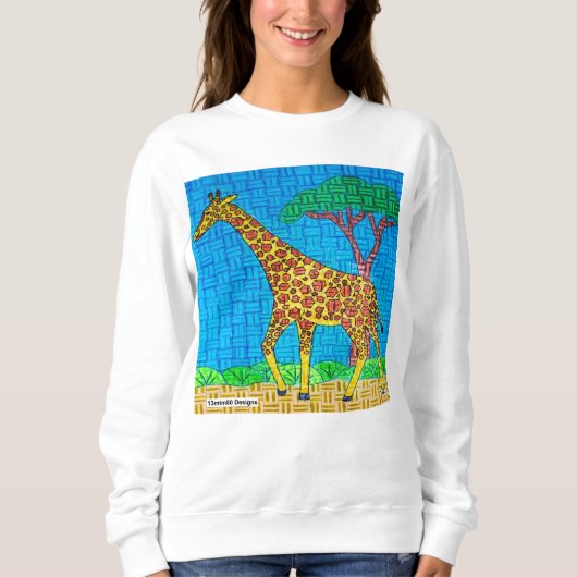 Giraffe (wit) - Dames Sweatshirt (Voorkant)