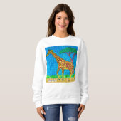 Giraffe (wit) - Dames Sweatshirt (Voorkant volledig)