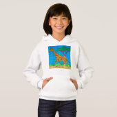 Giraffe (wit) - Meisje Hoodie (Voorkant volledig)