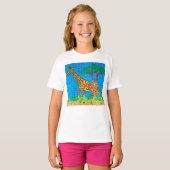 Giraffe (wit) - Meisjes Basic T-Shirt (Voorkant volledig)