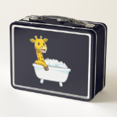 Giraffe with Bathtub with Foam (Achterkant)
