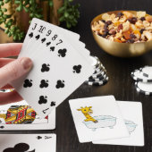 Giraffe with Bathtub with Foam Pokerkaarten (Insitu)