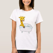 Giraffe with Bathtub with Foam T-shirt (Voorkant)