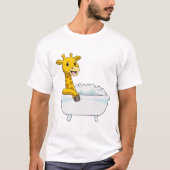 Giraffe with Bathtub with Foam T-shirt (Voorkant)
