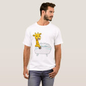 Giraffe with Bathtub with Foam T-shirt (Voorkant volledig)