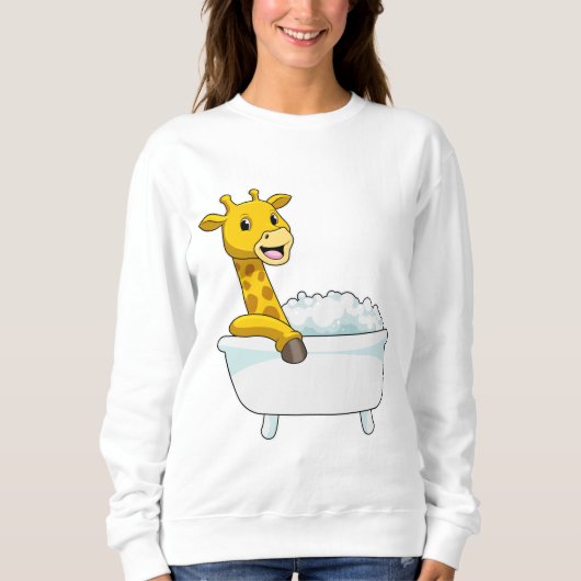 Giraffe with Bathtub with Foam Trui (Voorkant)