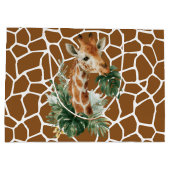 Giraffe With Palms Groot Cadeauzakje (Achterkant)
