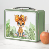 Giraffe with polka dot bow jungle (In situ)