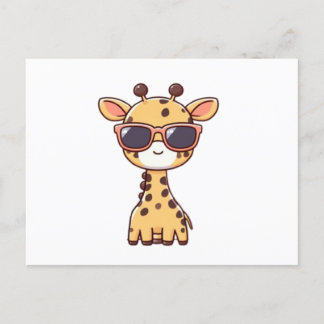 Giraffe with sunglasses briefkaart