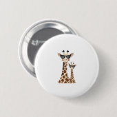 Giraffe with Sunglasses Jungle Safari Animal Giraf Ronde Button 5,7 Cm (Voorkant /achterkant)