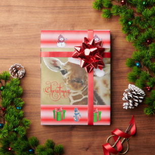 Giraffe Wrapping Papier Kerst