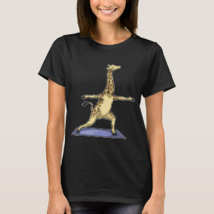 Giraffe yoga meditatie fitness t-shirt