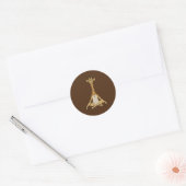 Giraffe Yoga Ronde Sticker (Envelop)