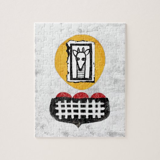 Giraffe zal als je puzzel legpuzzel (Verticaal)