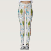 Giraffe Zebra en apenpatroon Leggings (Voorkant)