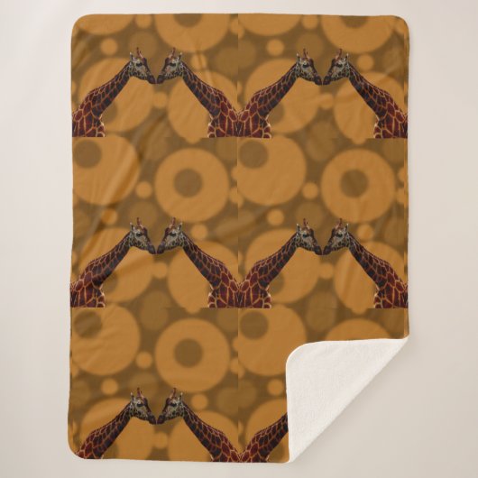 Giraffe zelfreflectie, sherpa deken (Voorkant)