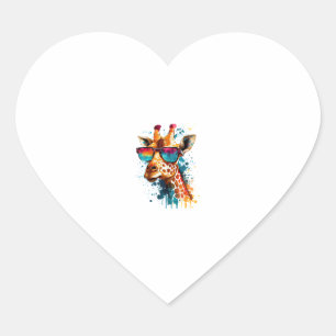 Giraffe zonnebril Funny African Animal Lo Hart Sticker