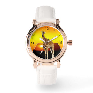 Giraffe zonneschijn Pop uit kunst, Horloge